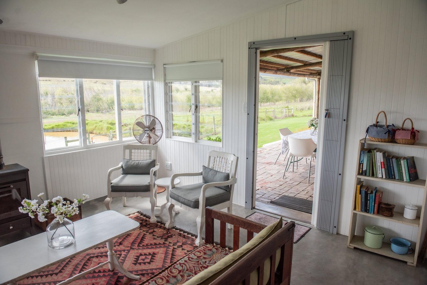 Braai area at Landmeterskop Farm Cottages near Stanford