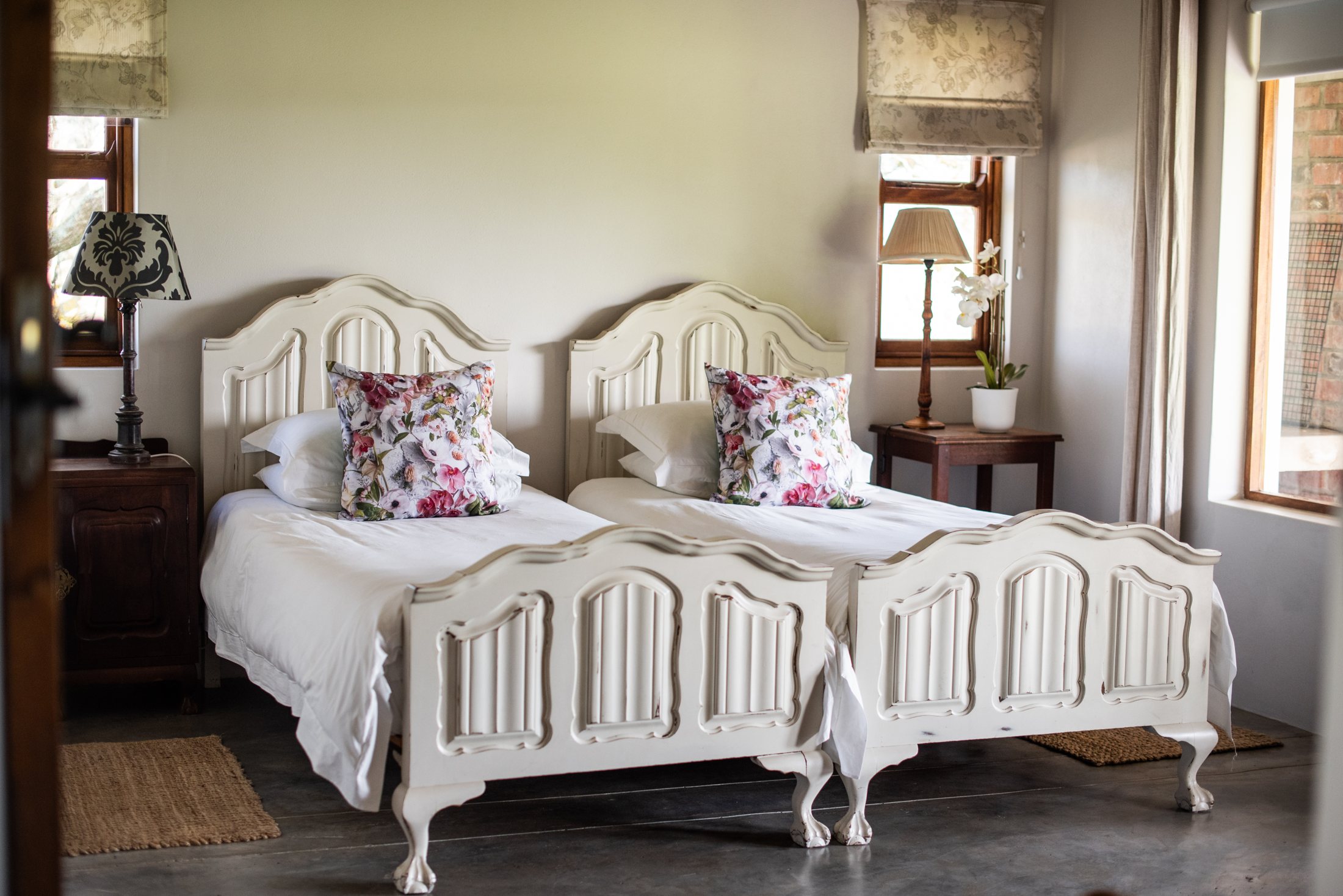 Merino — twin bedroom at Landmeterskop Farm Cottages