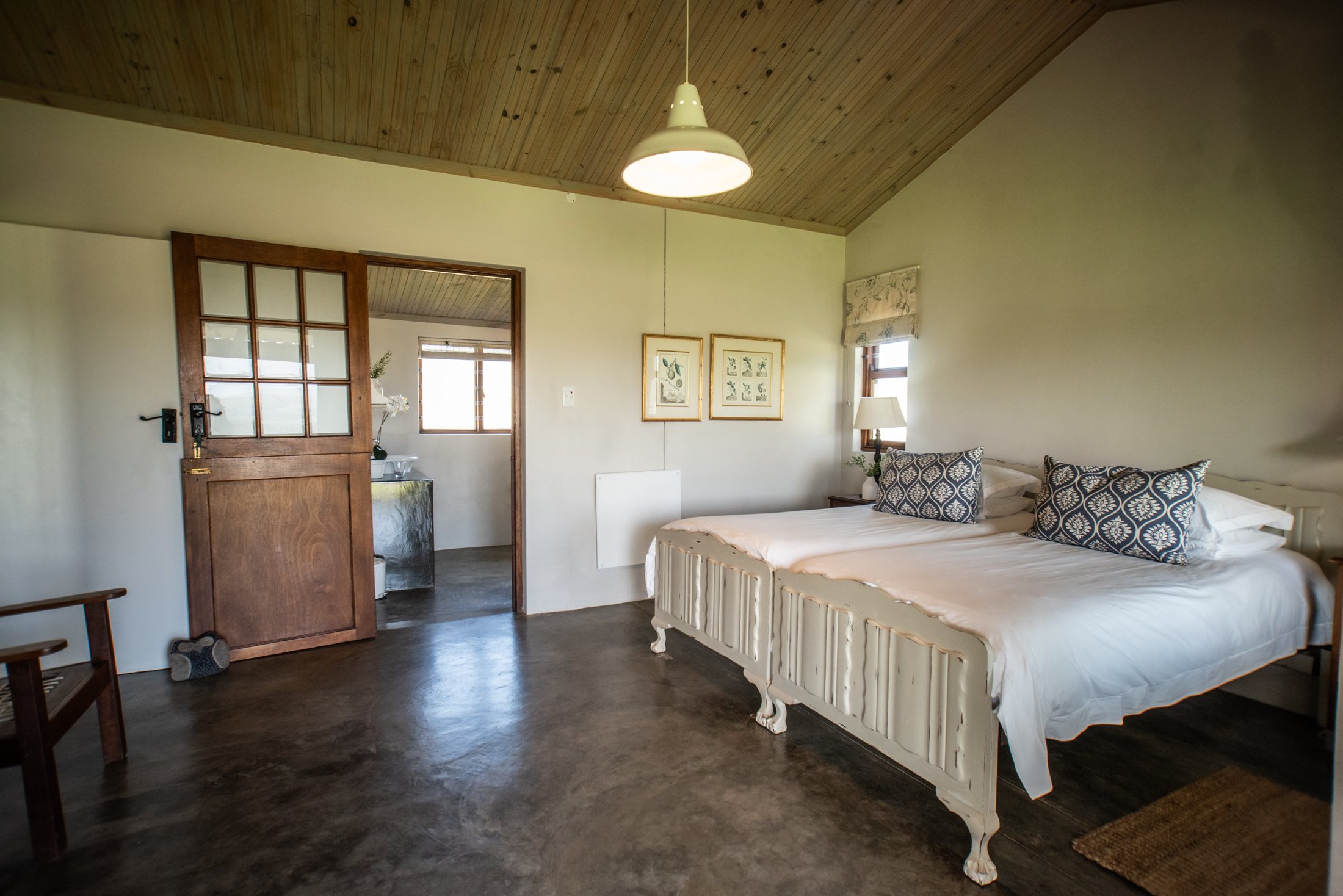 Dormer — twin bedroom at Landmeterskop Farm Cottages