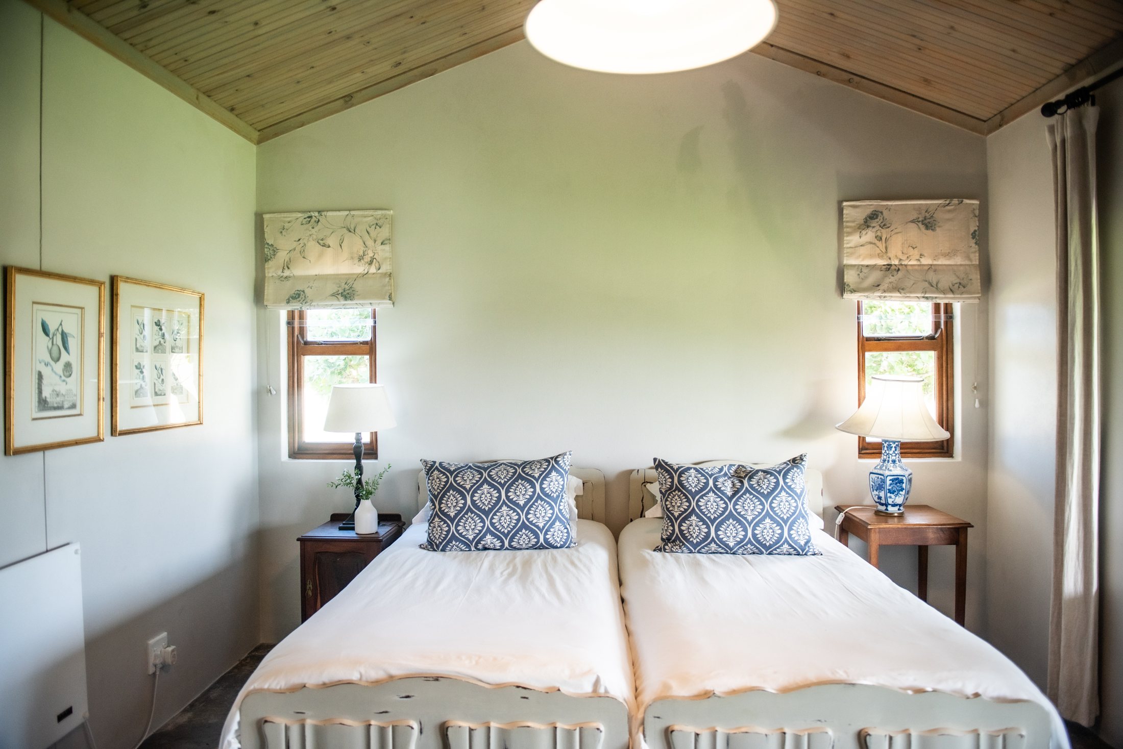 Dormer — twin bedroom at Landmeterskop Farm Cottages