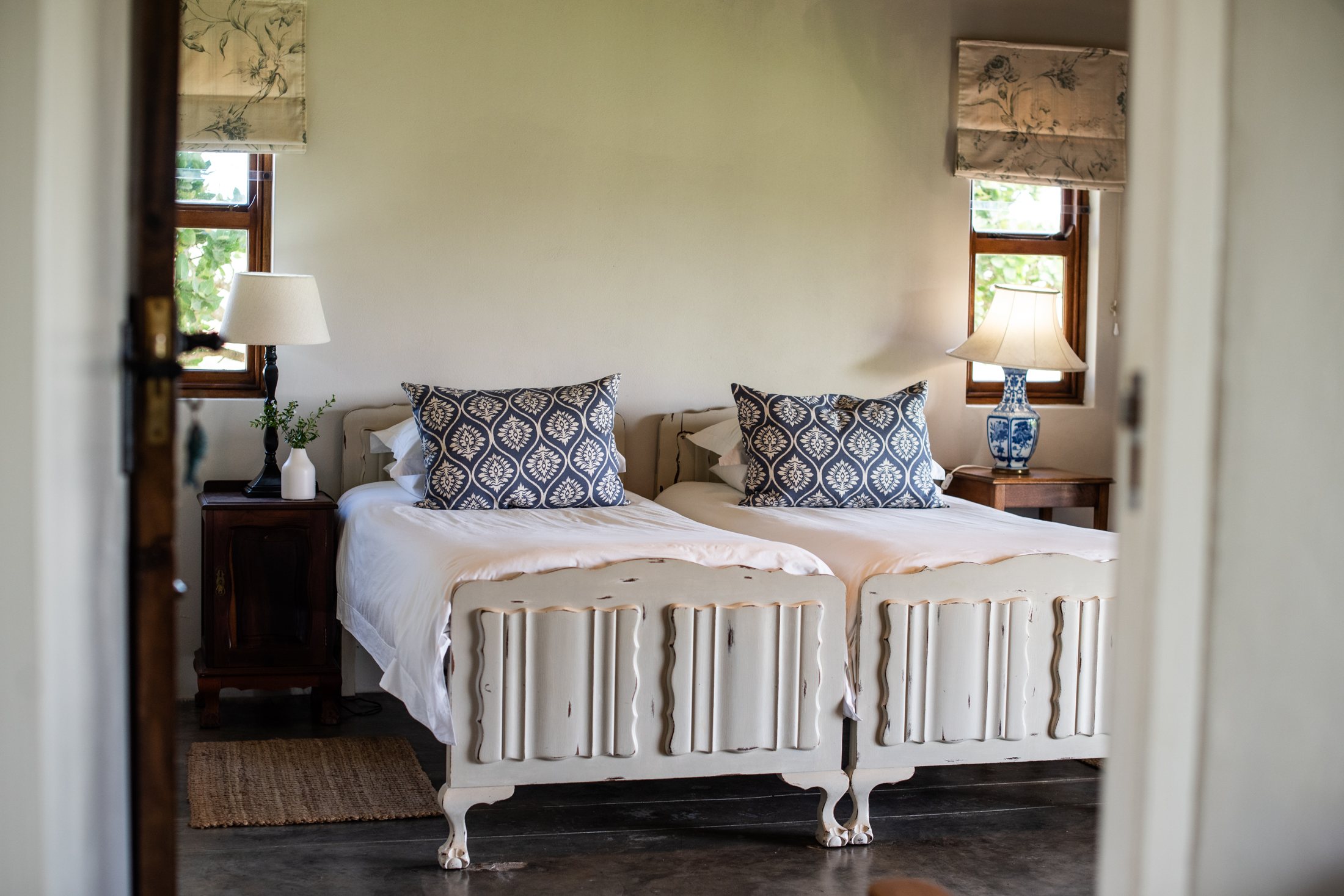 Dormer — twin bedroom at Landmeterskop Farm Cottages