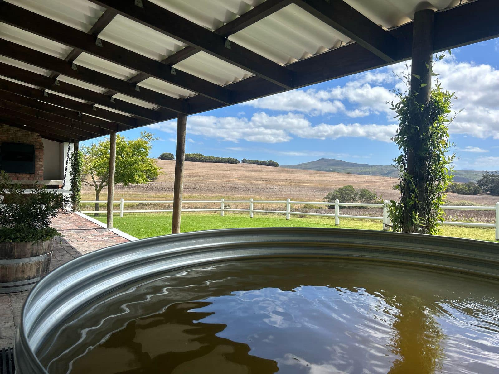Swimming dam at Landmeterskop Farm Cottages near Stanford